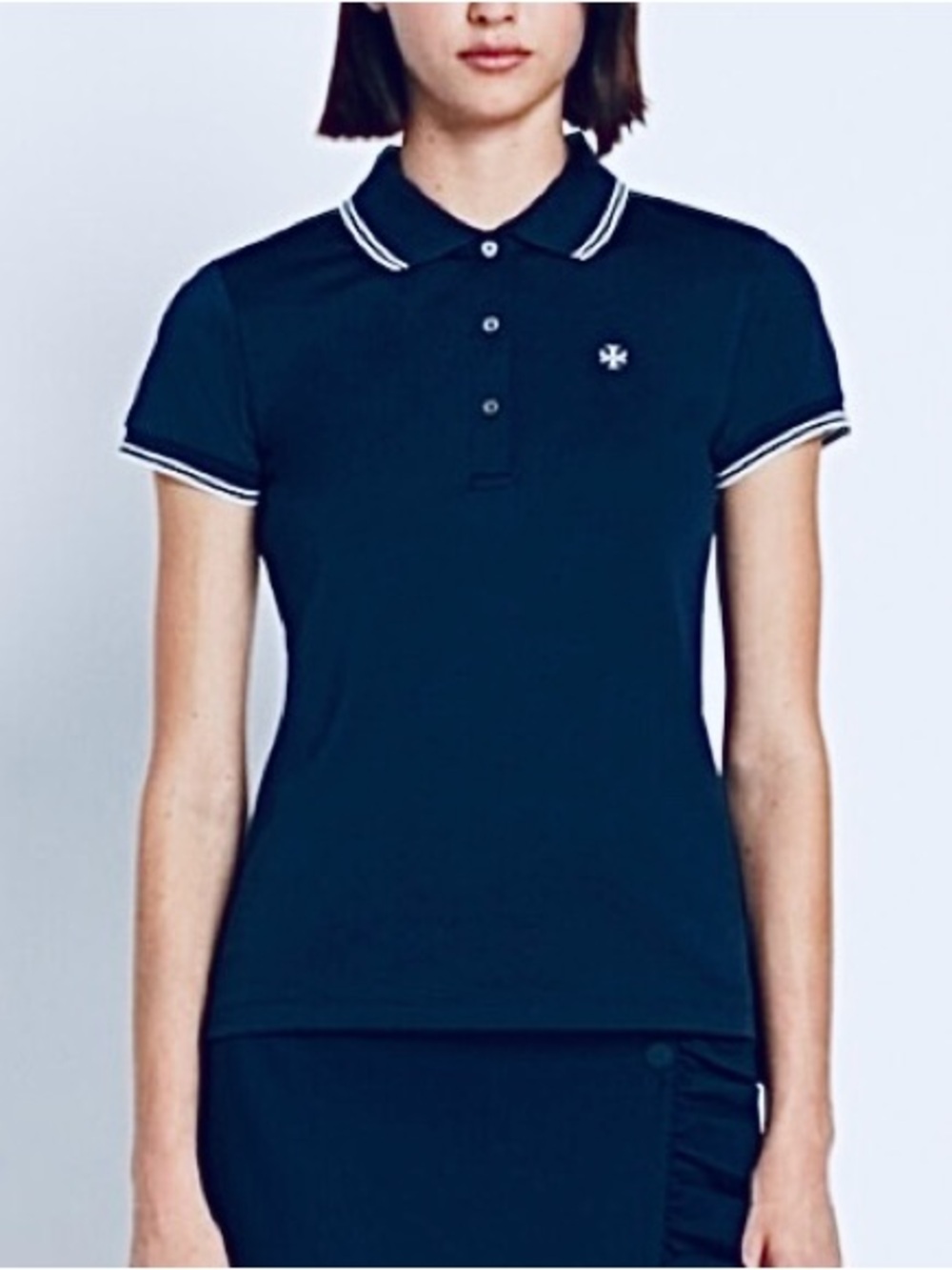 Tory Burch Sport Navy Polo Top EUC